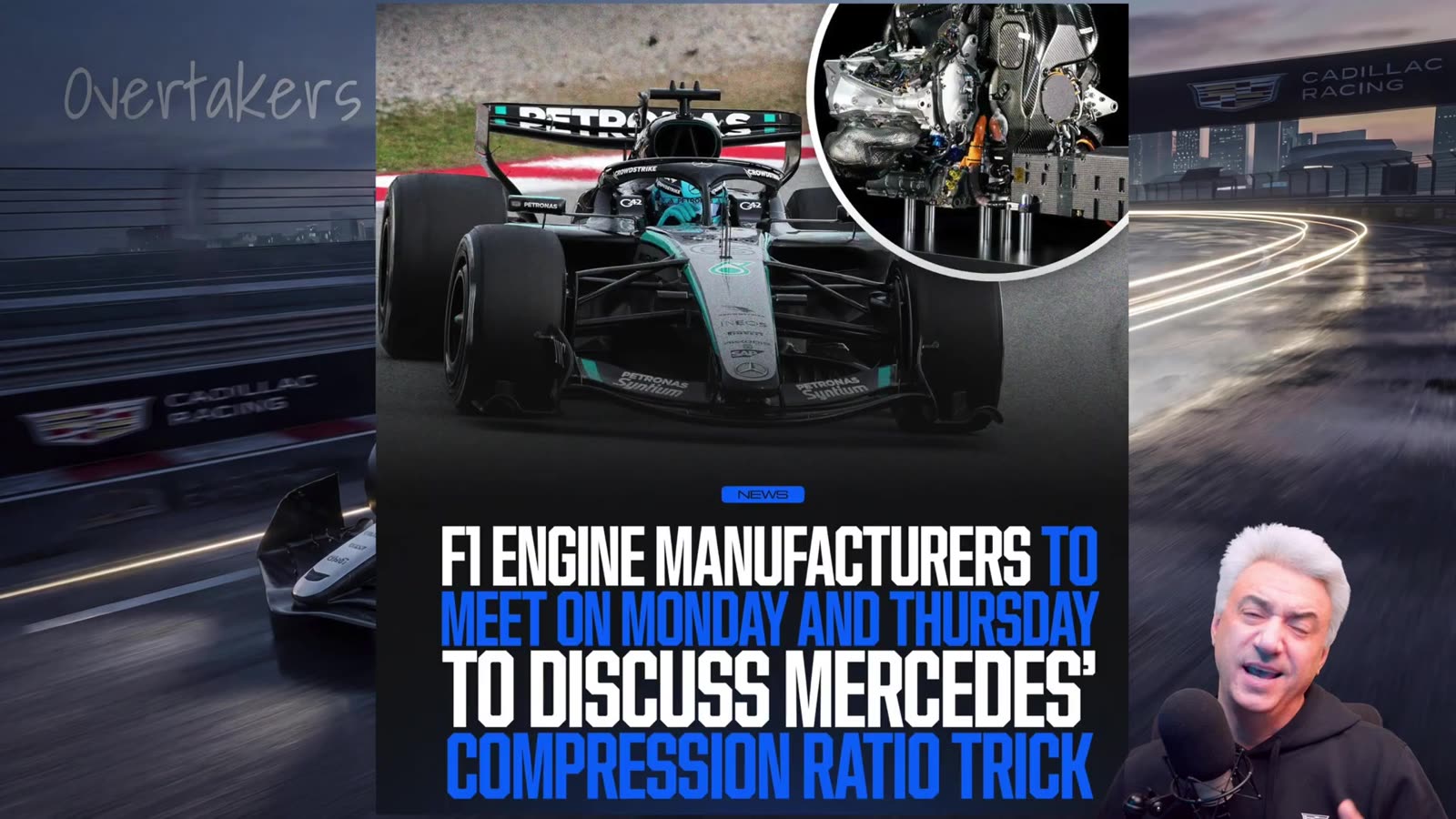 Mercedes data operations room — engineers reviewing live telemetry from the car